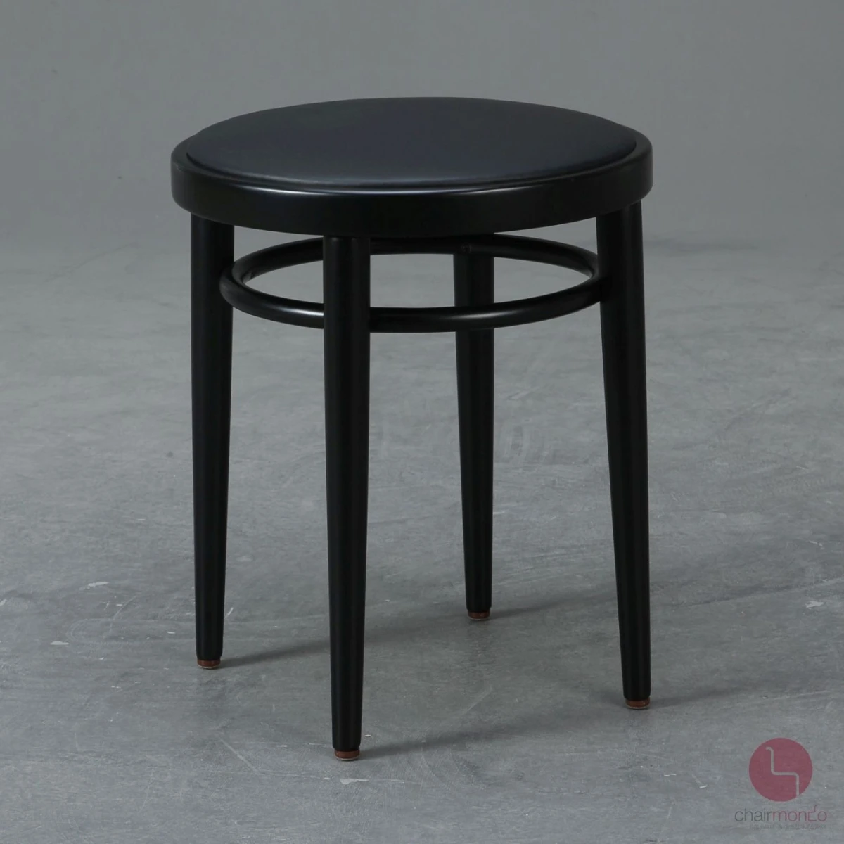 Thonet 214 PH Bugholz Hocker mit neuem schwarzem Leder gebraucht Thonet 214 PH Bugholz Hocker mit neuem schwarzem Leder gebraucht