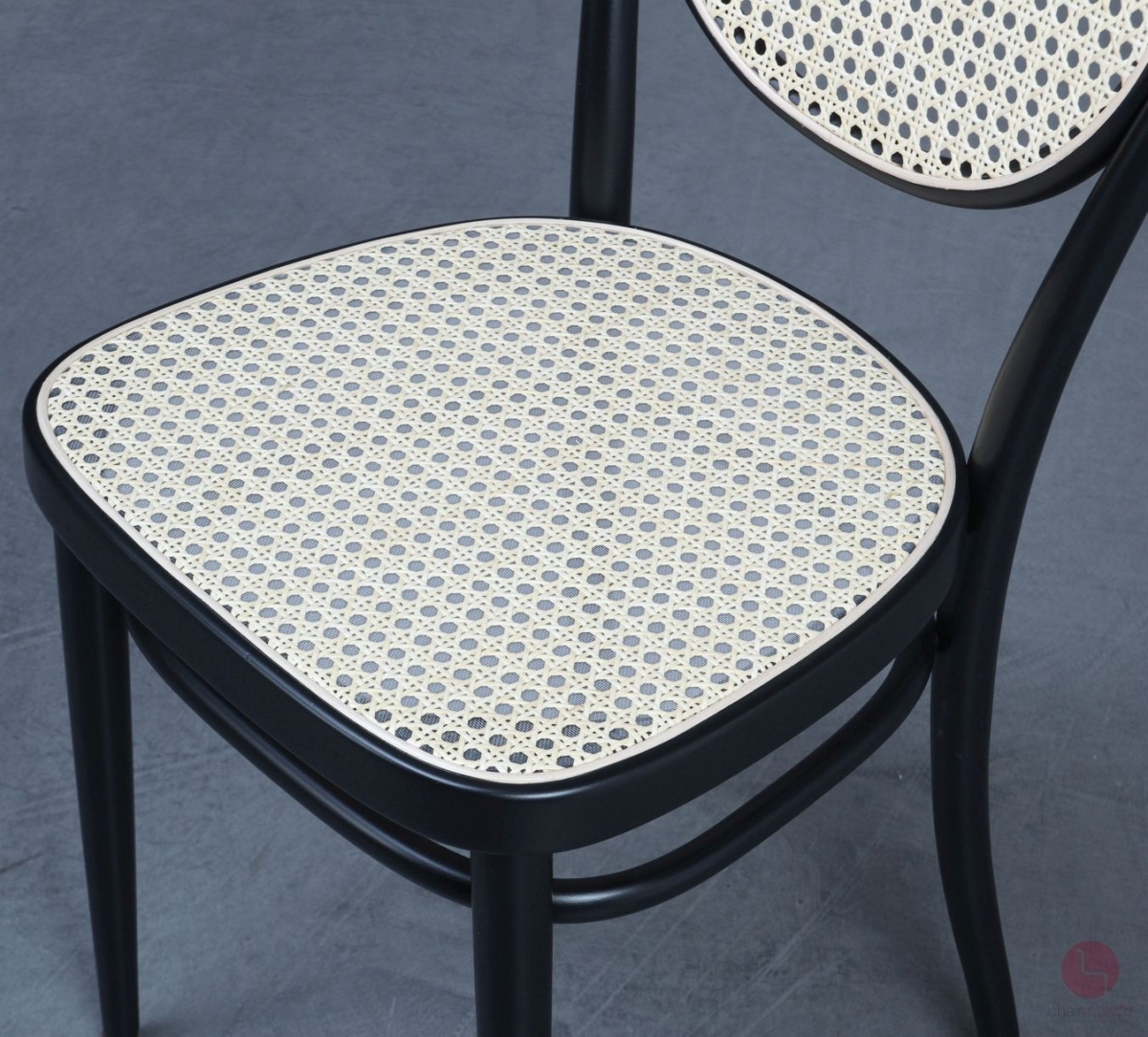 Thonet 215 R Bugholzstuhl Schwarz mit Wiener Geflecht + Stützgewebe gebraucht
