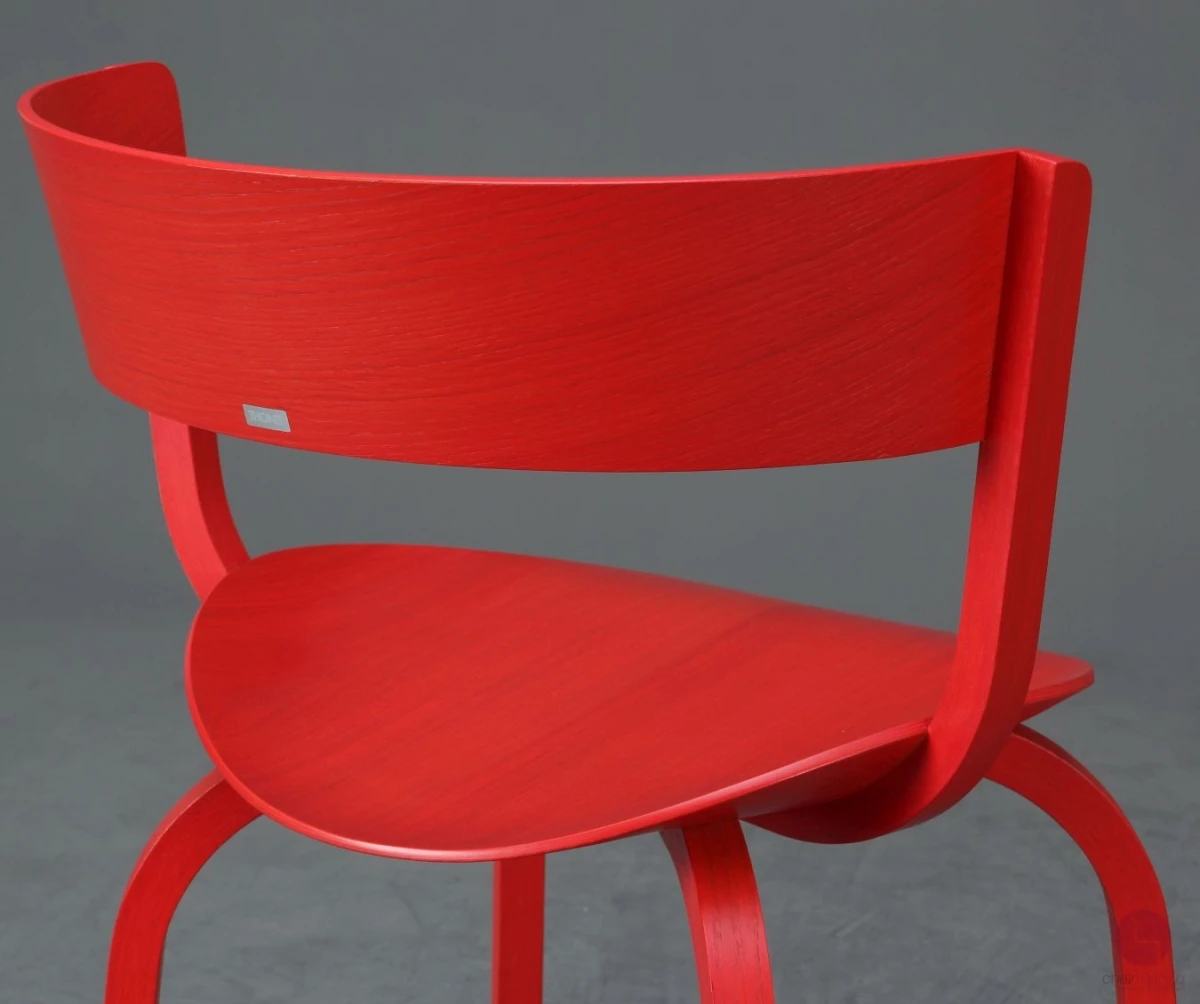 Thonet 404 F Bugholzstuhl Rot Holzstuhl Stefan Diez gebraucht Thonet 404 F Bugholzstuhl Rot Holzstuhl Stefan Diez gebraucht