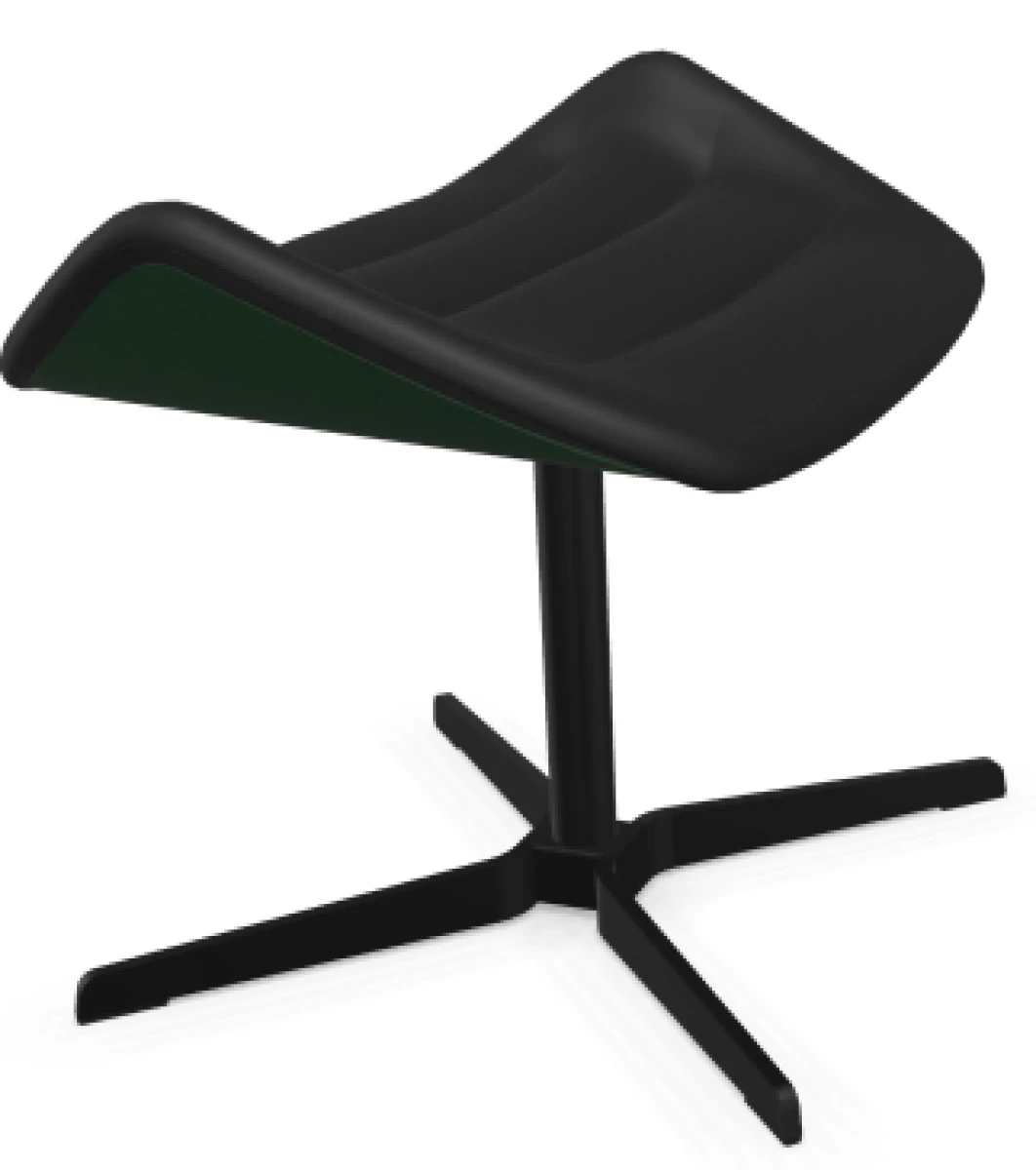 Thonet 808 Hocker Stoff schwarz und moosgrün Thonet 808 Hocker Stoff schwarz und moosgrün