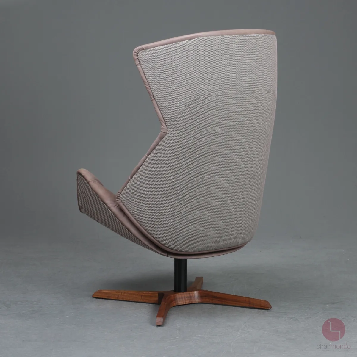Thonet 808 Lounge Sessel mit Hocker Leder Braun Gestell Nussbaum gebraucht