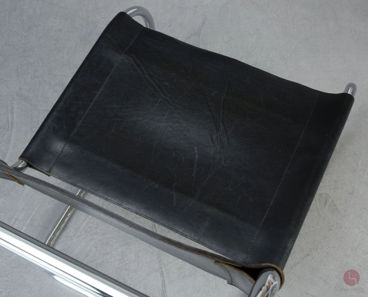 Thonet MR Lounge Sessel Leder Schwarz Mies van der Rohe gebraucht