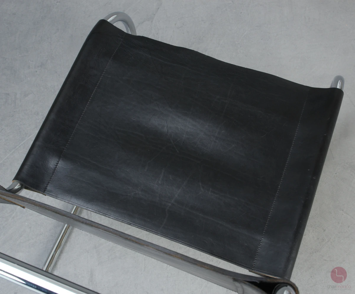 Thonet MR Lounge Sessel Leder Schwarz Mies van der Rohe gebraucht