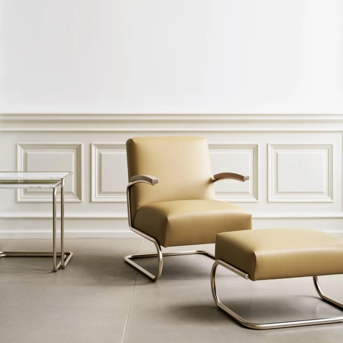 Thonet S411 NORDIC by Jil Sander in light caramel
