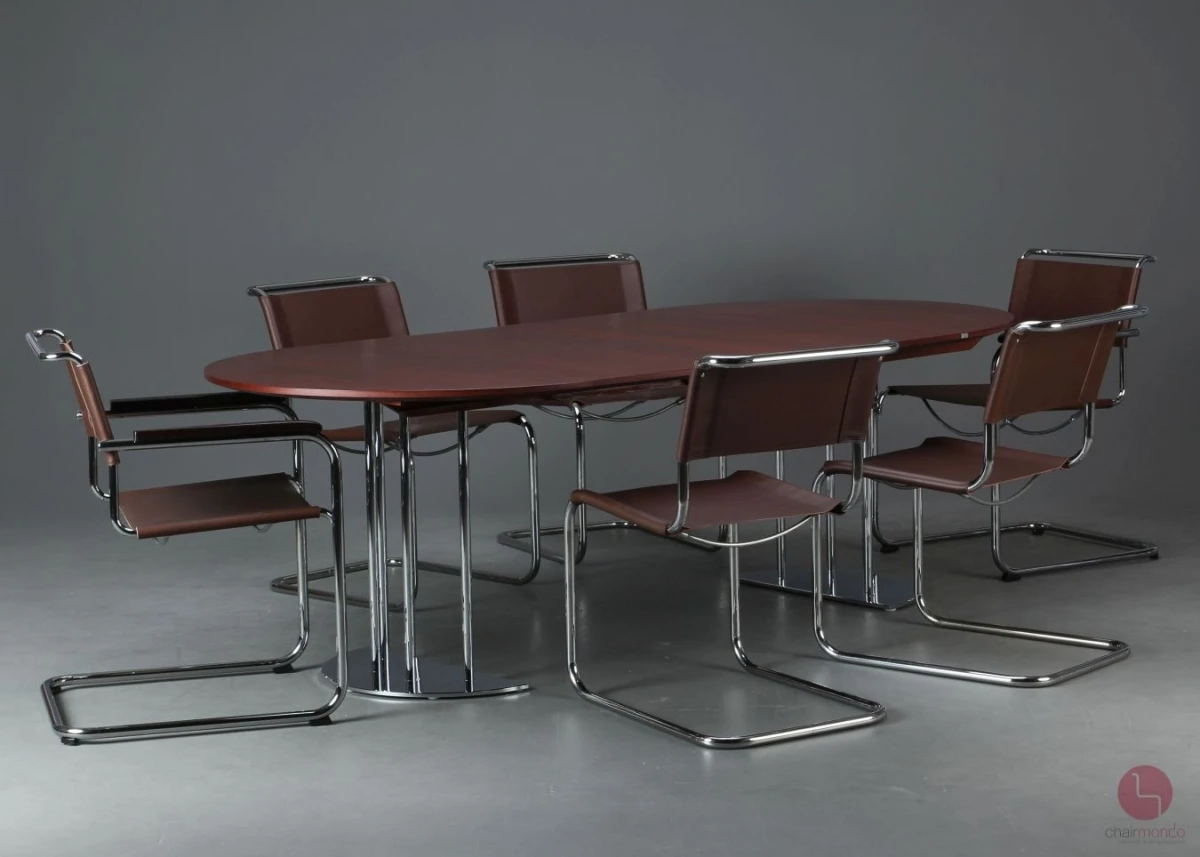 Thonet S1047 Esstisch in Mahagoni Braun ausziehbar gebraucht