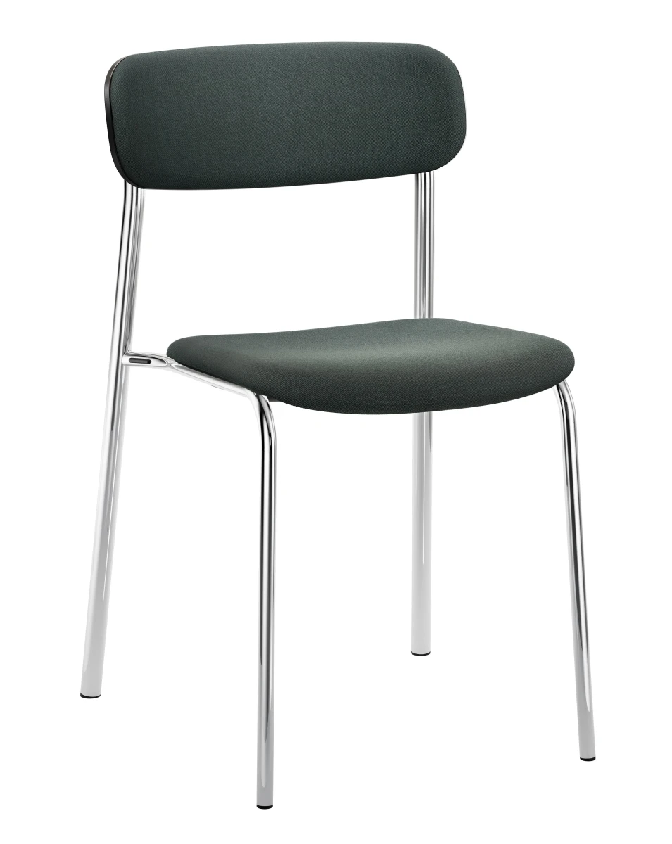 Thonet S243 PV Stahlrohrstuhl Polster dunkelgrün, Gestell verchromt Thonet S243 PV Stahlrohrstuhl Polster dunkelgrün, Gestell verchromt