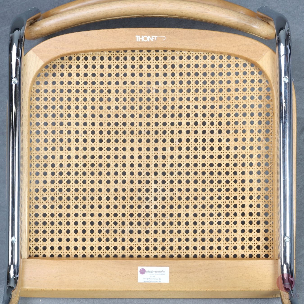 Thonet S32 Freischwinger Buche Natur mit Patina Geflecht gebraucht