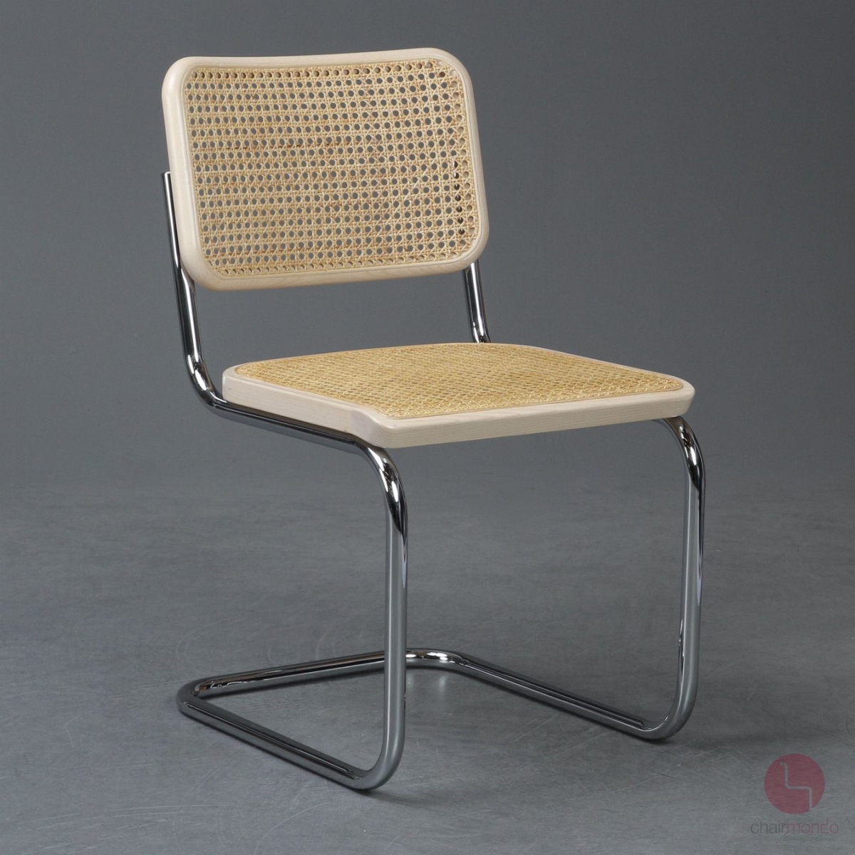 Thonet S32 Freischwinger Buche aufgehellt mit Wiener Geflecht gebraucht