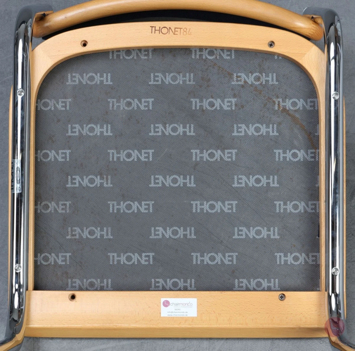 Thonet S23 P Freischwinger mit Stoff Polster Blau