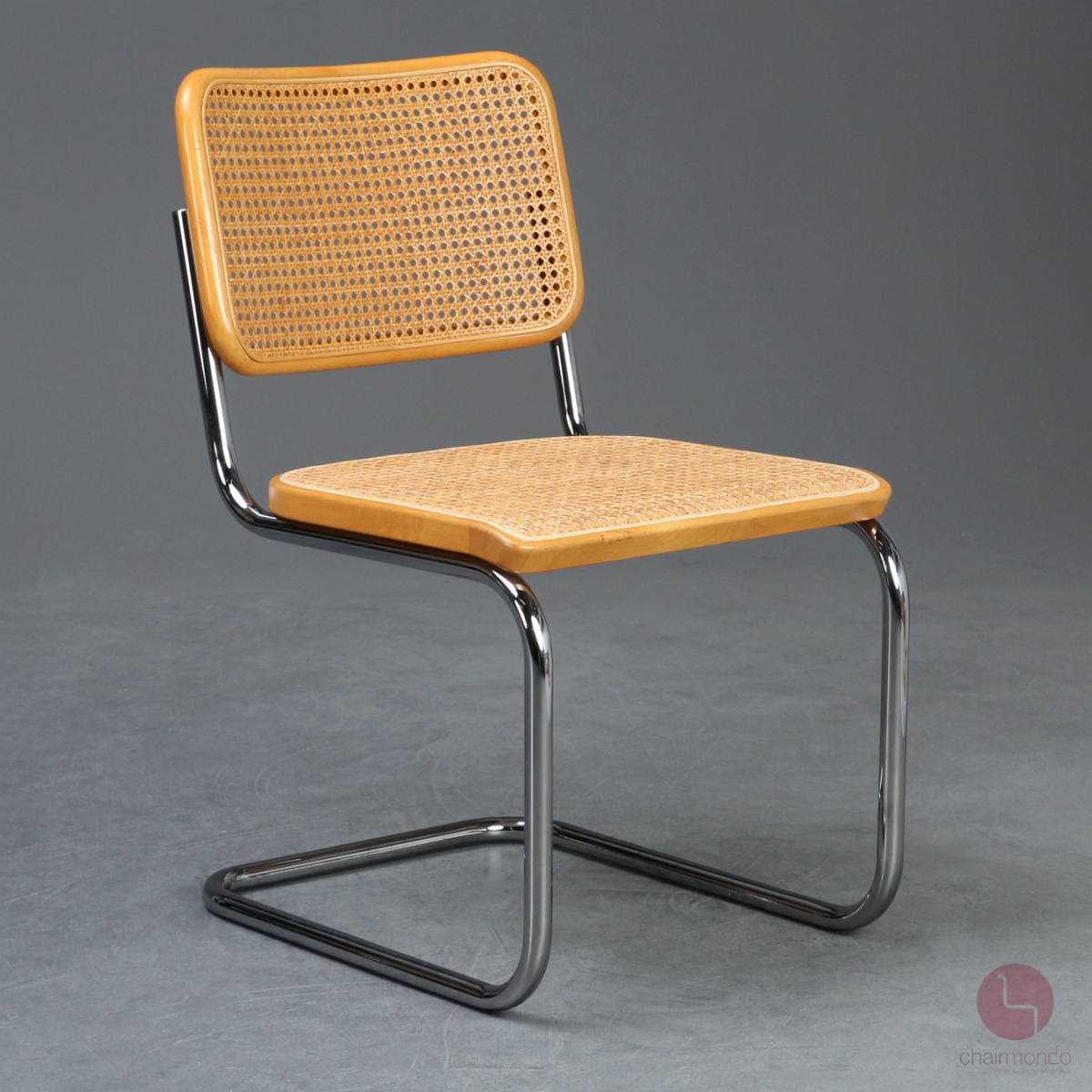 Thonet S32 V Freischwinger in Buche Natur mit Wiener Geflecht und Stützgewebe gebraucht