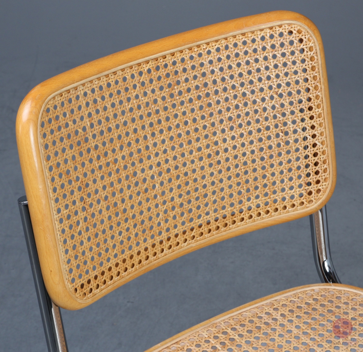 Thonet 32 V Buche natur Patina Geflecht Detailansicht Lehne links