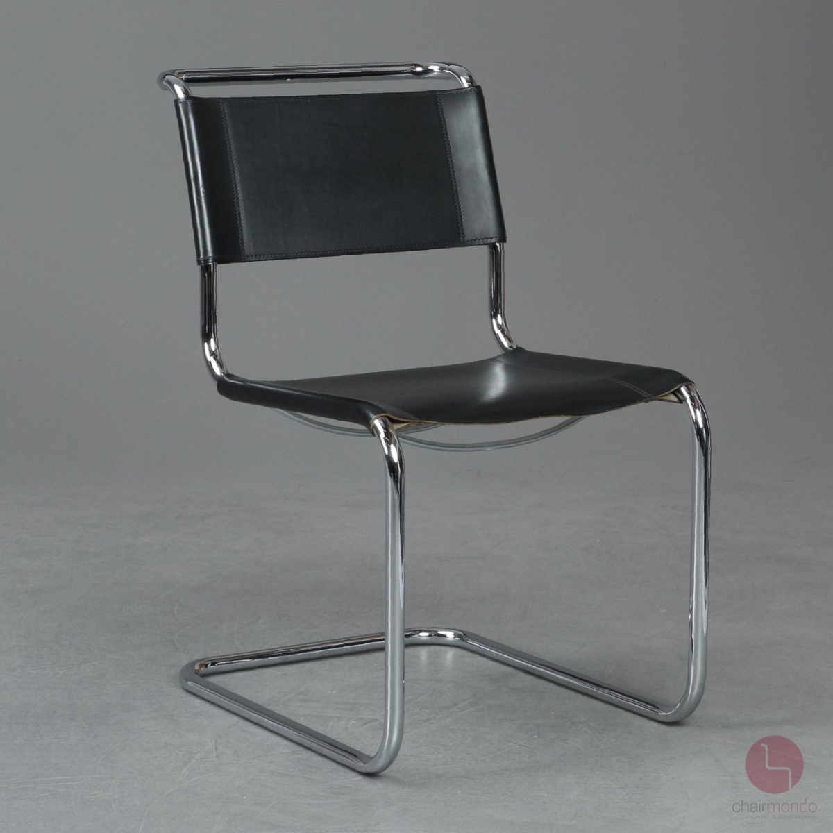 Thonet S33 Freischwinger Leder Schwarz gebraucht
