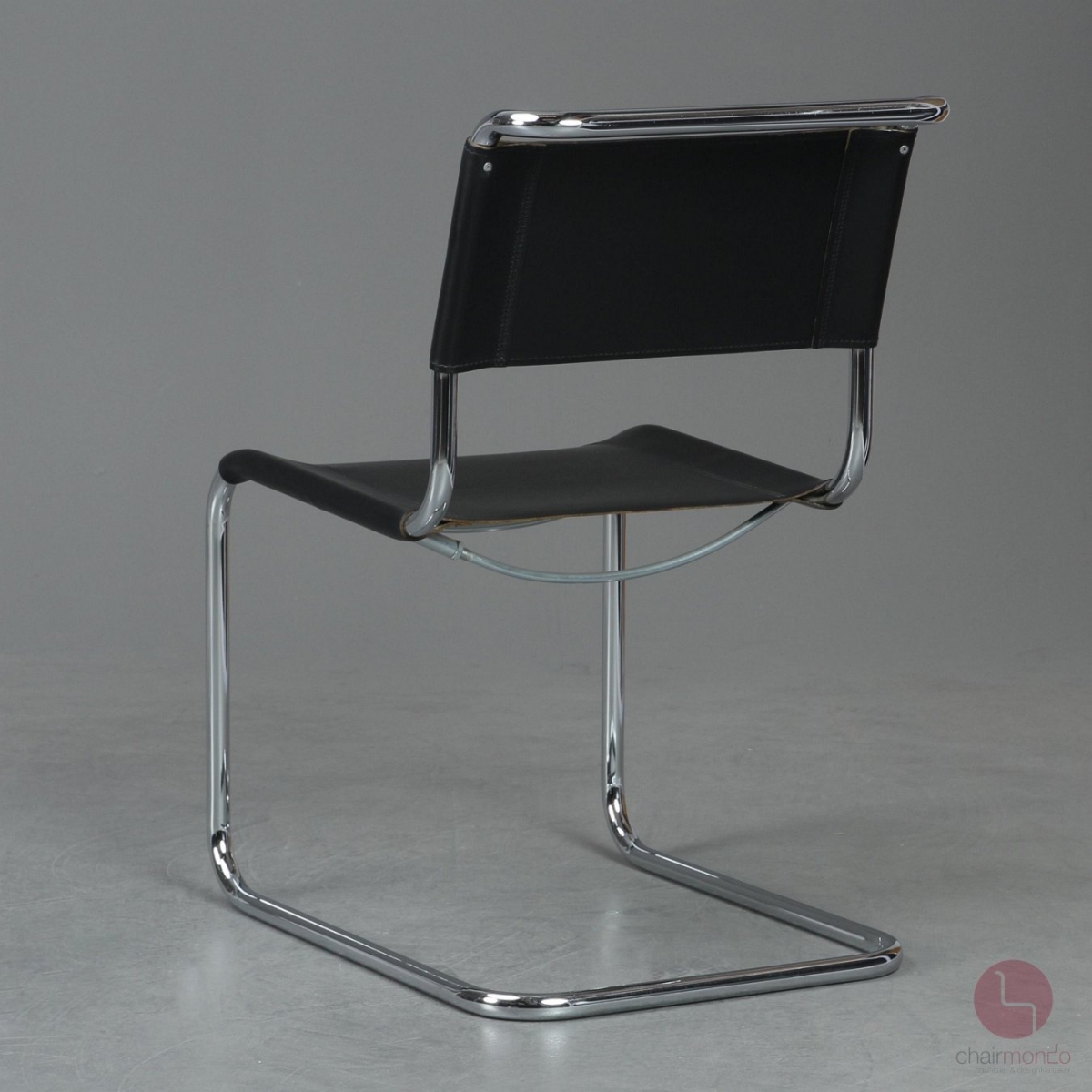 Thonet S33 Freischwinger Leder Schwarz gebraucht