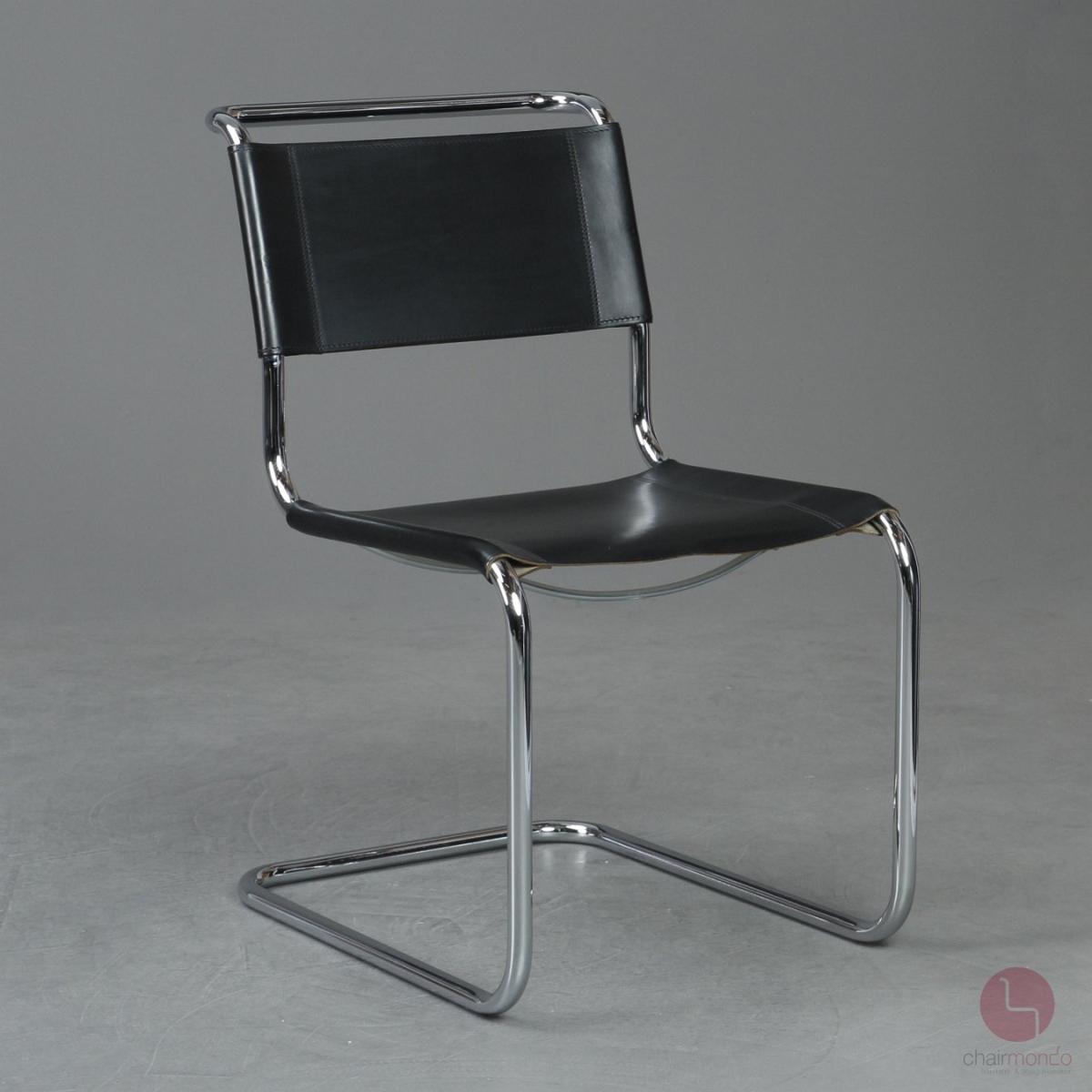 Thonet S33 Freischwinger Leder Schwarz gebraucht