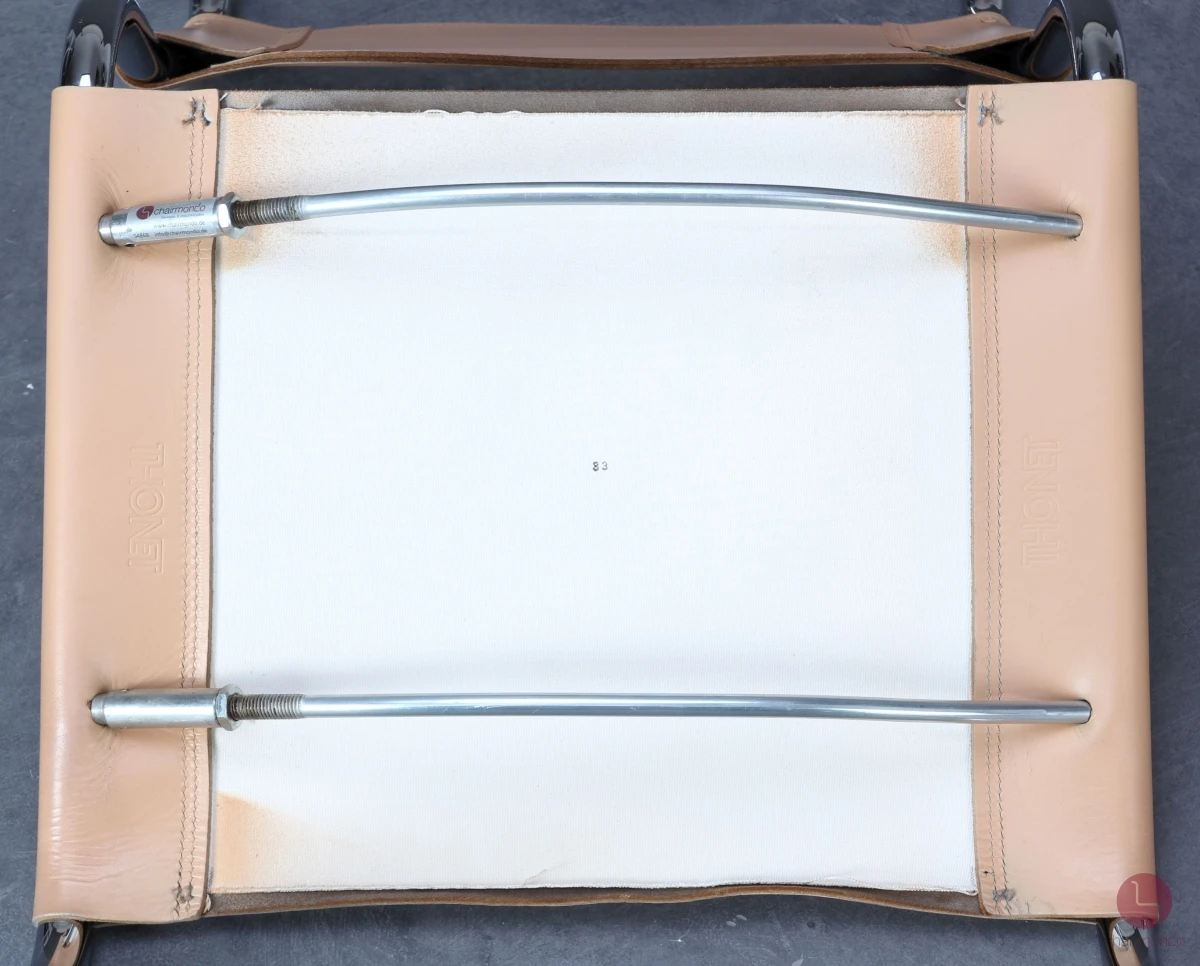 Thonet S33 Leder Beige Bauhaus Freischwinger gebraucht Thonet S33 Leder Beige Bauhaus Freischwinger gebraucht