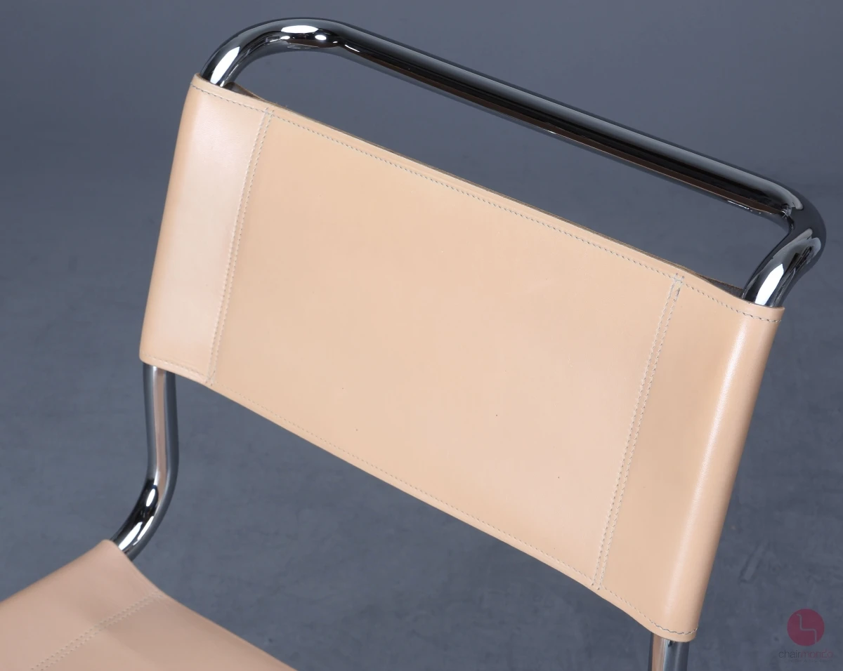 Thonet S33 Leder Beige Bauhaus Freischwinger gebraucht Thonet S33 Leder Beige Bauhaus Freischwinger gebraucht