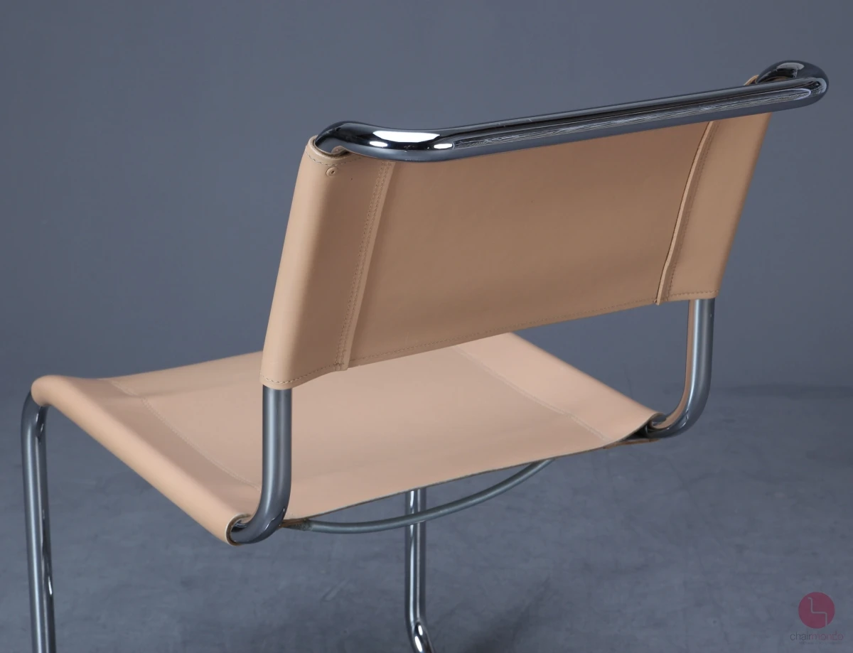 Thonet S33 Leder Beige Bauhaus Freischwinger gebraucht Thonet S33 Leder Beige Bauhaus Freischwinger gebraucht