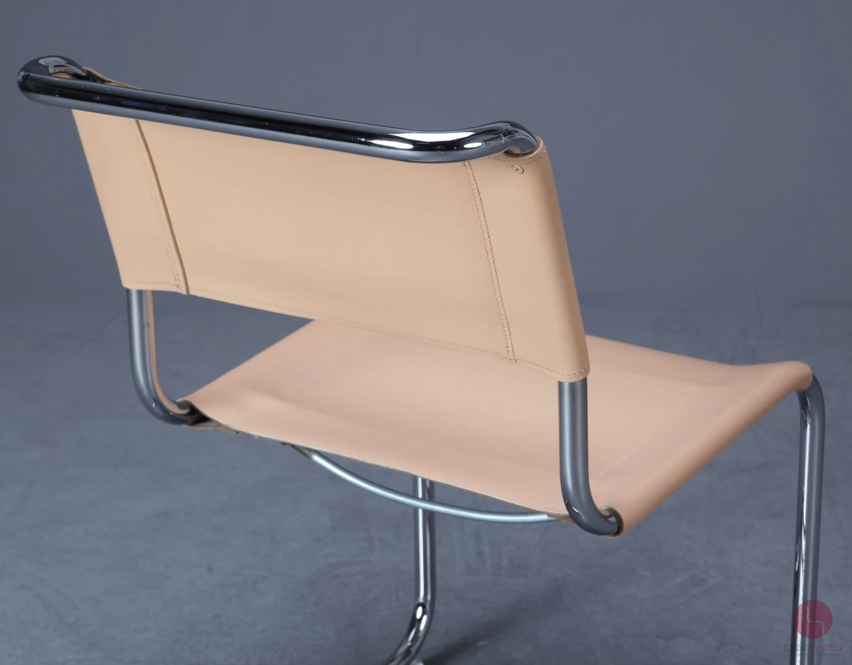 Thonet S33 Leder Beige Bauhaus Freischwinger gebraucht Thonet S33 Leder Beige Bauhaus Freischwinger gebraucht