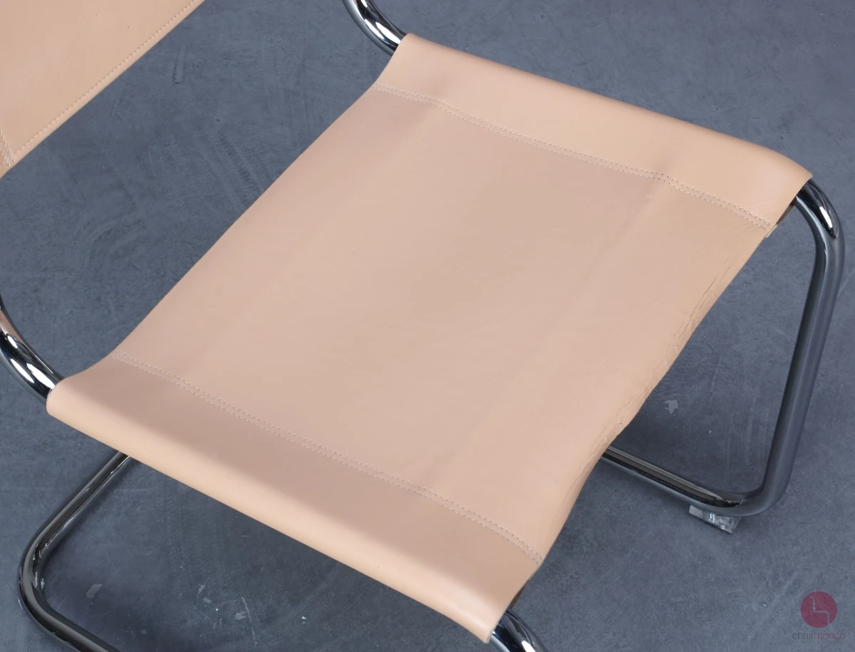 Thonet S33 Leder Beige Bauhaus Freischwinger gebraucht Thonet S33 Leder Beige Bauhaus Freischwinger gebraucht
