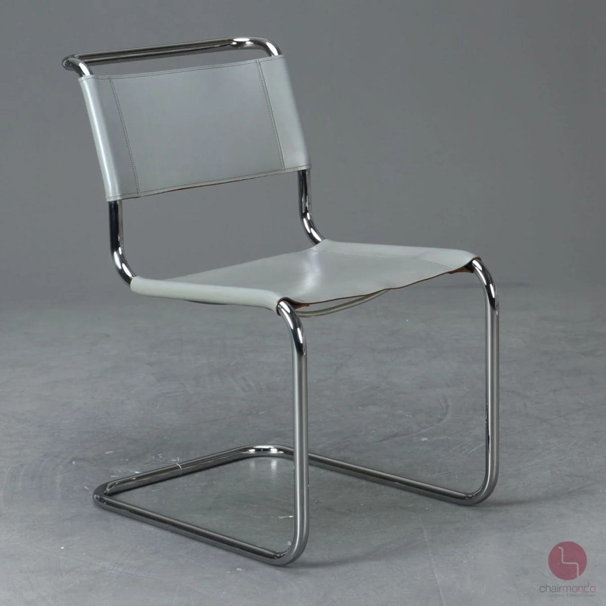Thonet S33 Leder Grau Bauhaus Freischwinger gebraucht Thonet S33 Leder Grau Bauhaus Freischwinger gebraucht