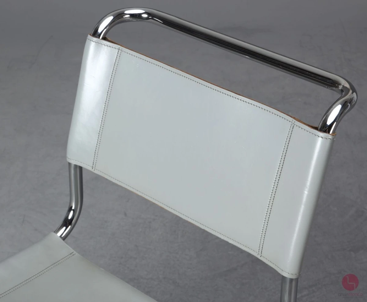 Thonet S33 Leder Grau Bauhaus Freischwinger gebraucht Thonet S33 Leder Grau Bauhaus Freischwinger gebraucht