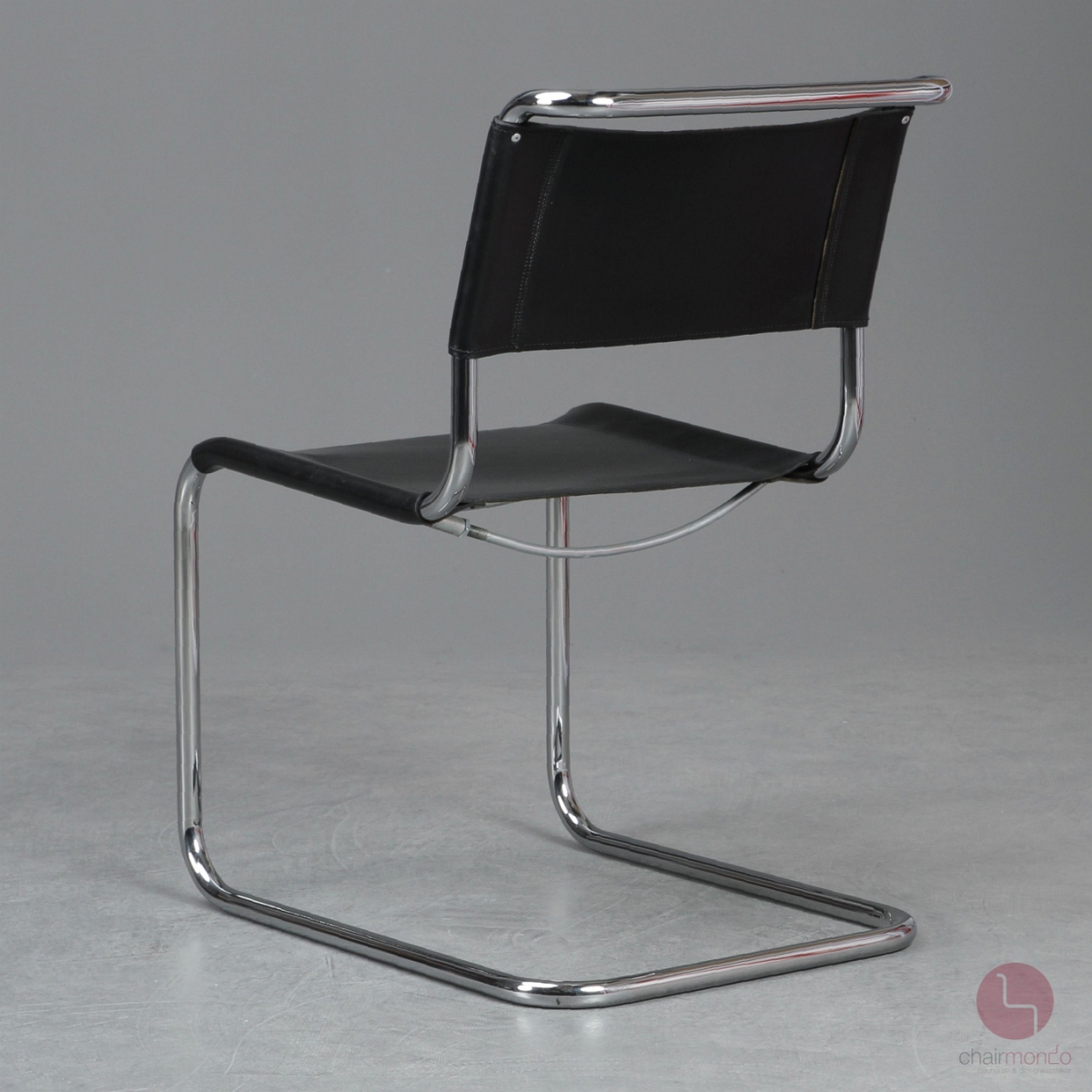 Thonet S33 Freischwinger Leder Schwarz gebraucht