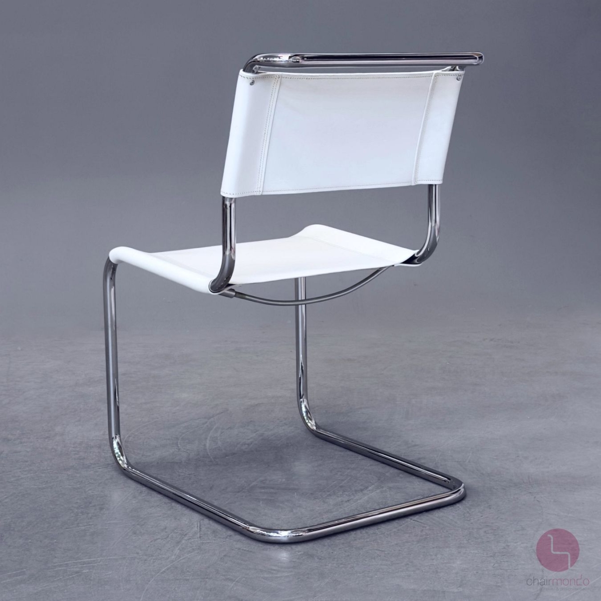 Thonet S33 Freischwinger Leder Weiß gebraucht