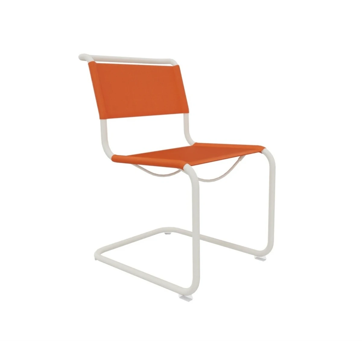 Thonet S33 V Freischwinger mit Stoff ll - Remix 3 in 536 Gestell perlweiß