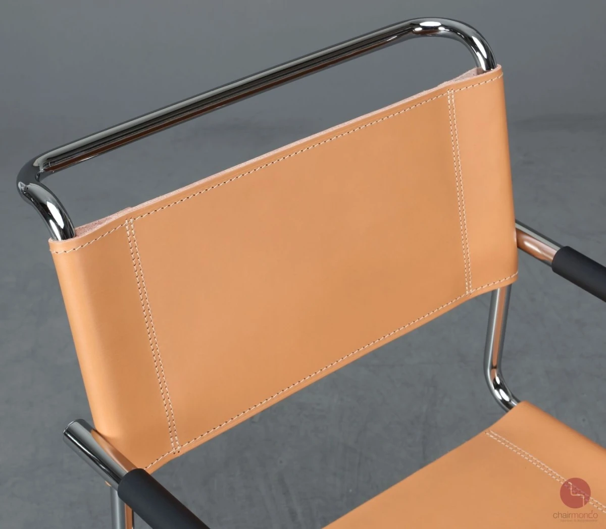Thonet S34 Freischwinger mit neuem Kernleder in Beige Natur - gebraucht Thonet S34 Freischwinger mit neuem Kernleder in Beige Natur - gebraucht