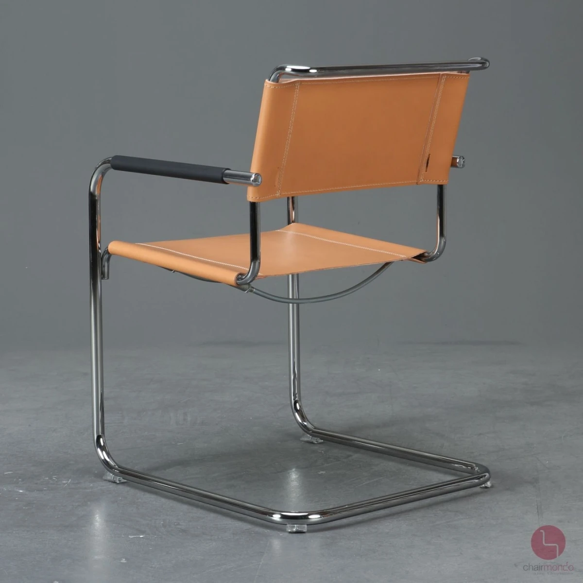 Thonet S34 Freischwinger mit neuem Kernleder in Beige Natur - gebraucht Thonet S34 Freischwinger mit neuem Kernleder in Beige Natur - gebraucht