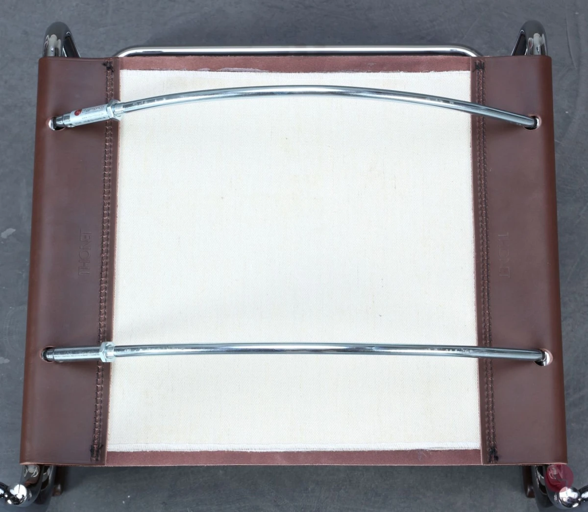 Thonet S34 Freischwinger mit neuem Kernleder in Schoko Braun - gebraucht Thonet S34 Freischwinger mit neuem Kernleder in Schoko Braun - gebraucht
