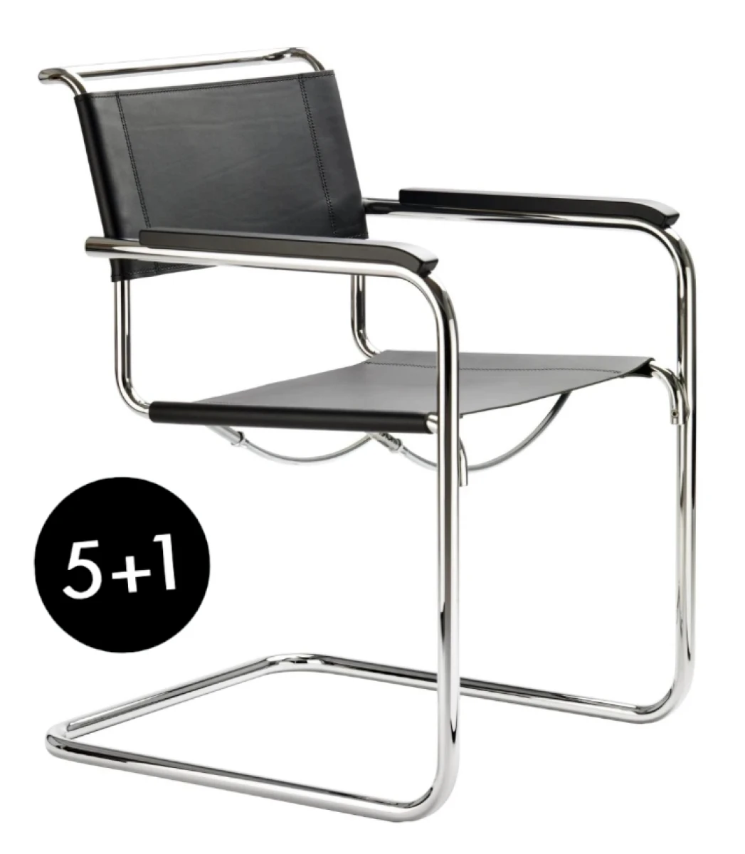 Thonet S34 Kern Leder Aktion 5+1