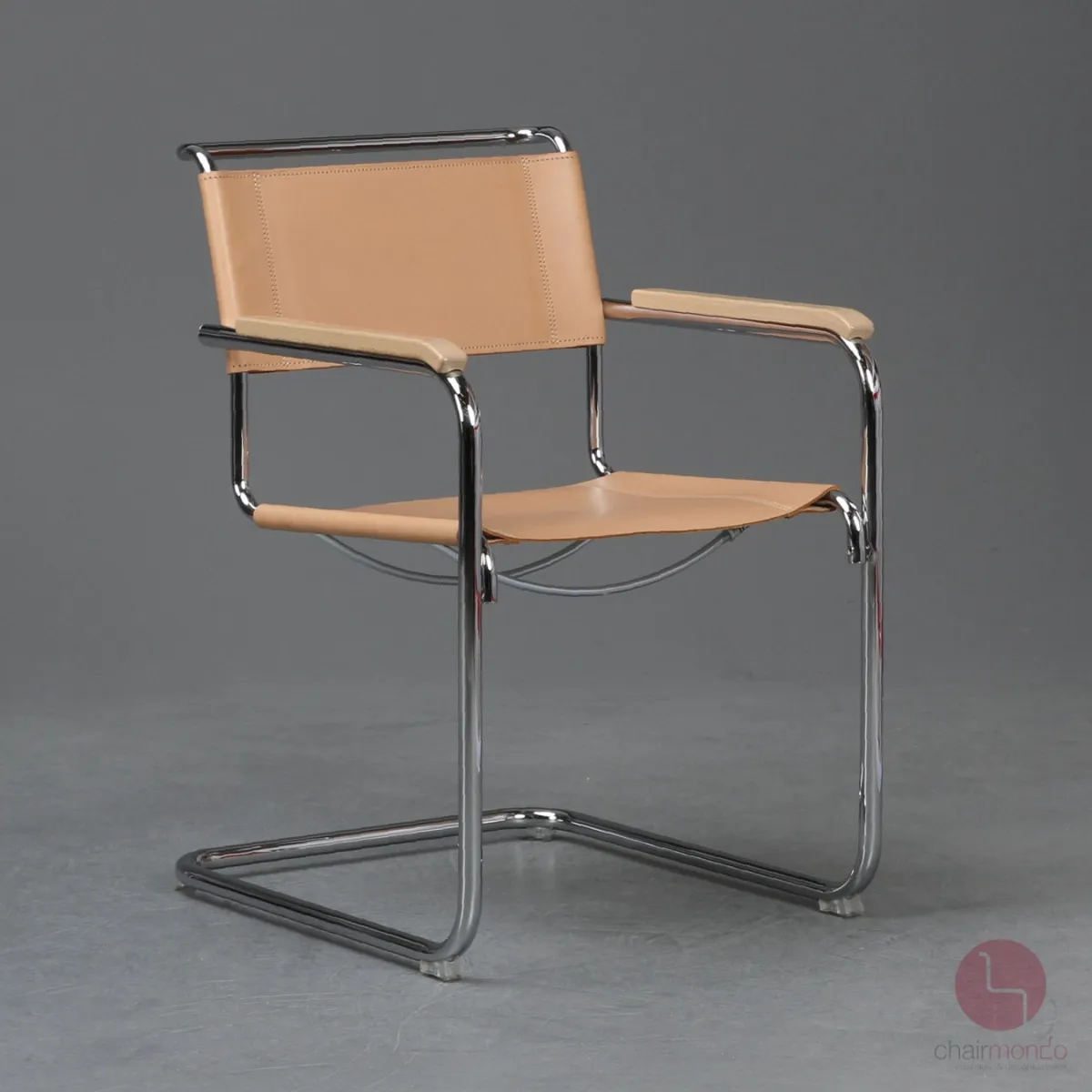 Thonet S34 Freischwinger Leder Beige gebraucht