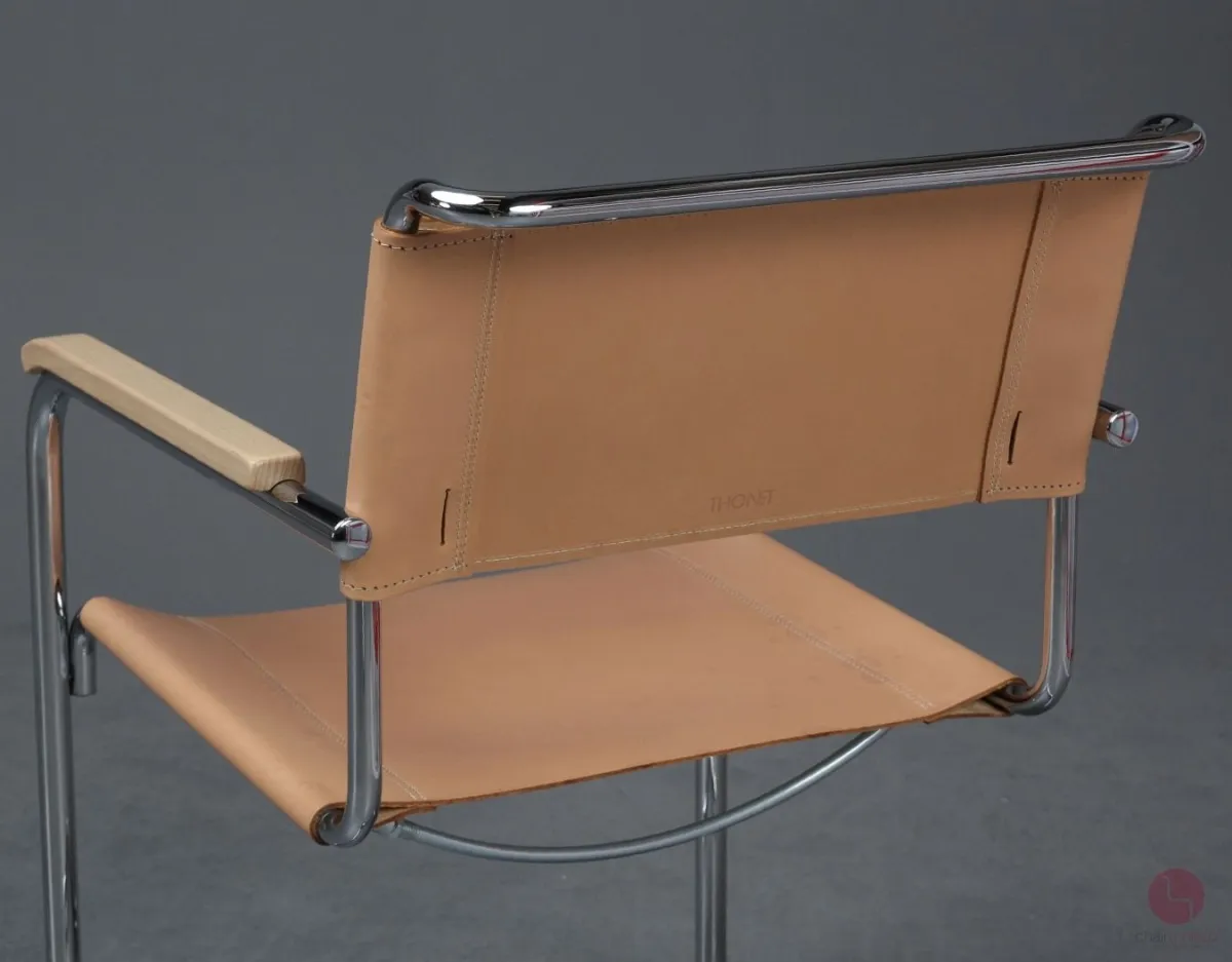 Thonet S34 Freischwinger Leder Beige gebraucht