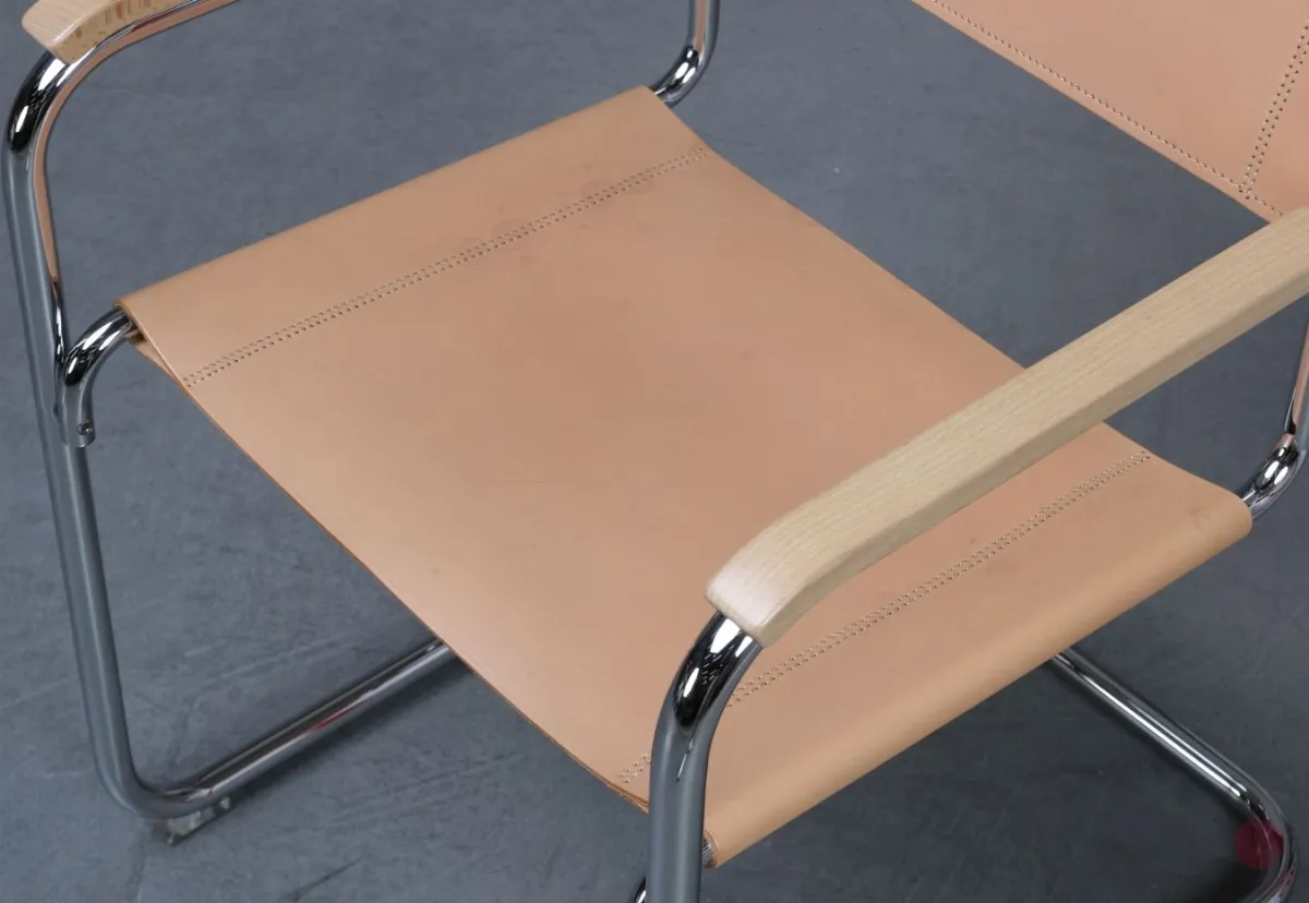 Thonet S34 Freischwinger Leder Beige gebraucht