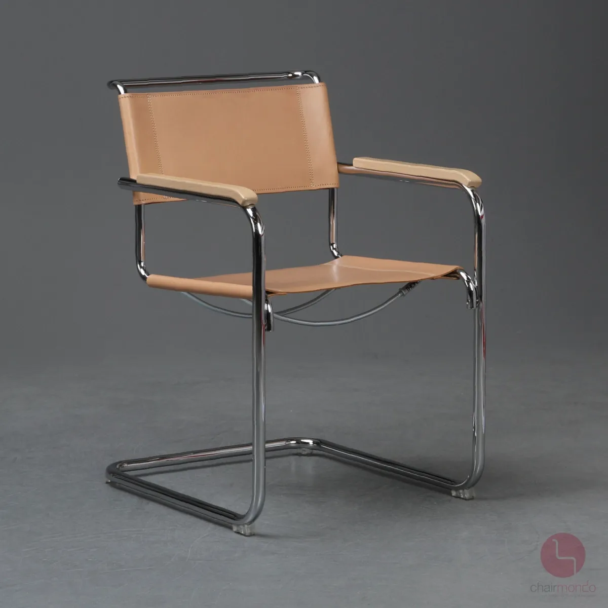 Thonet S34 Freischwinger Leder Beige gebraucht
