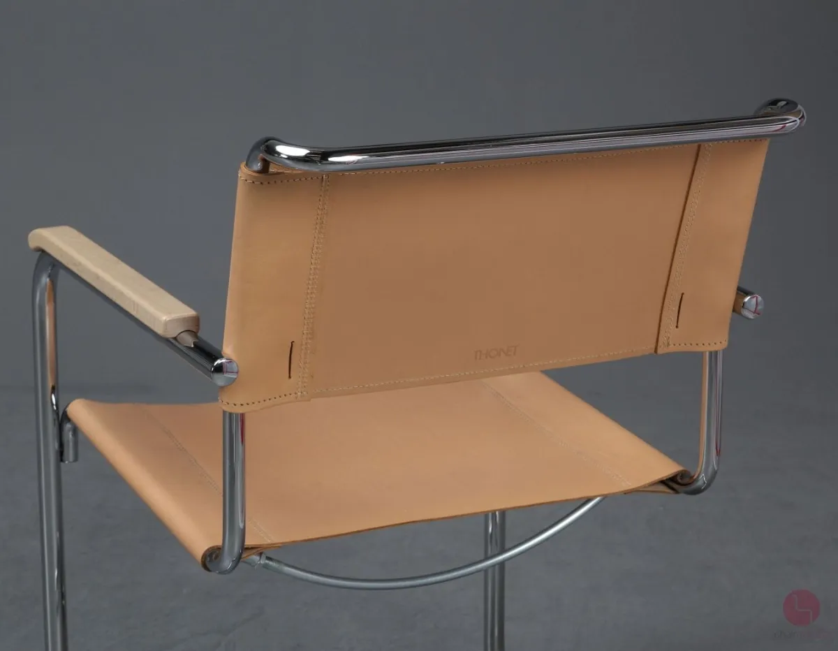 Thonet S34 Freischwinger Leder Beige gebraucht