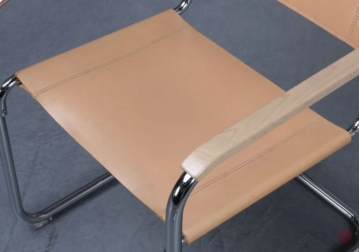 Thonet S34 Freischwinger Leder Beige gebraucht