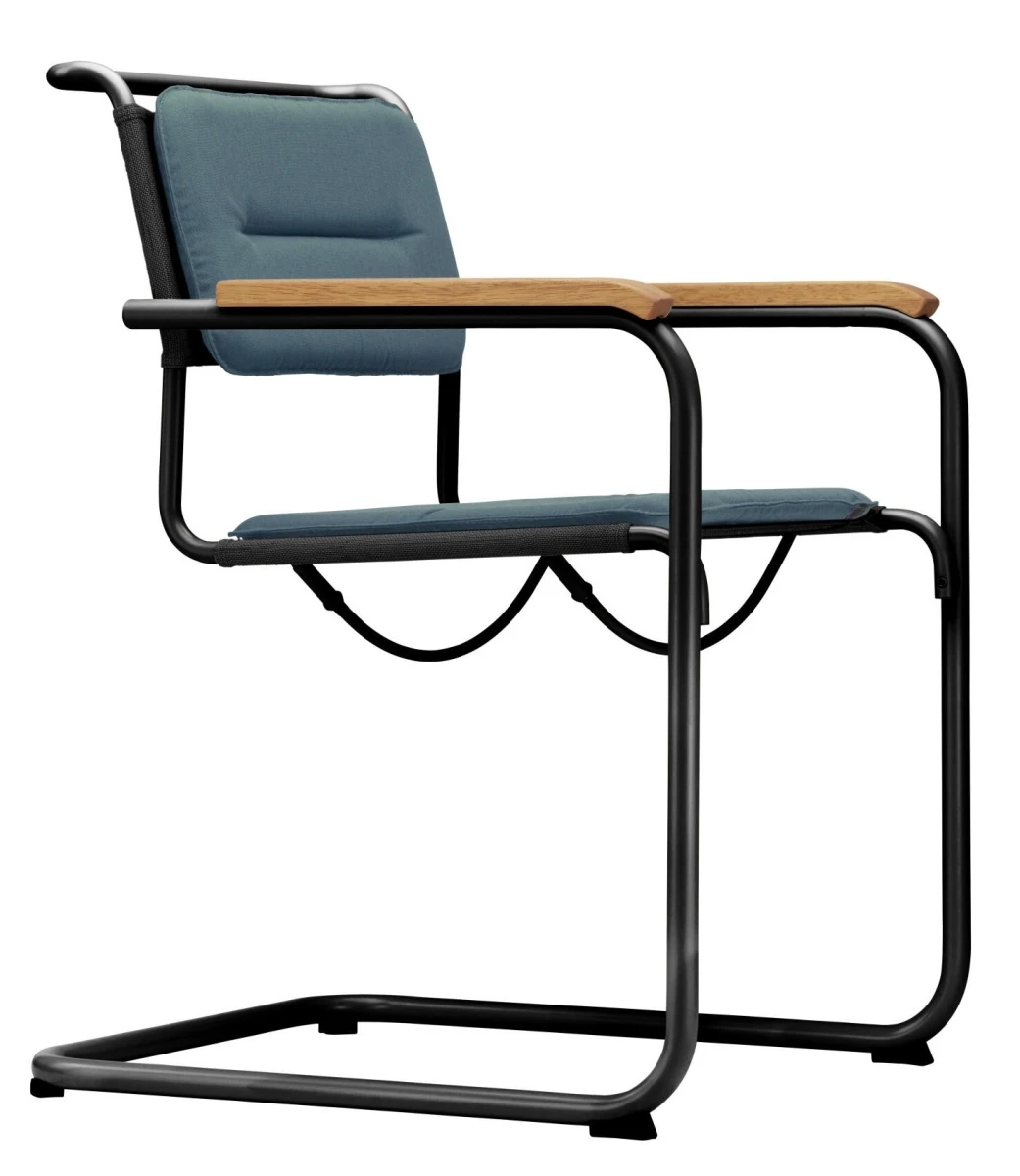 Thonet Stuhl S34 N Netz mit Polsterung Vorderansicht Thonet Stuhl S34 N Netz mit Polsterung Vorderansicht