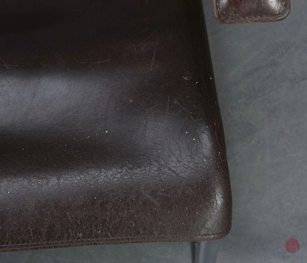Thonet S35 L Freischwinger Sessel mit braunem Leder Vintage gebraucht Thonet S35 L Freischwinger Sessel mit braunem Leder Vintage gebraucht