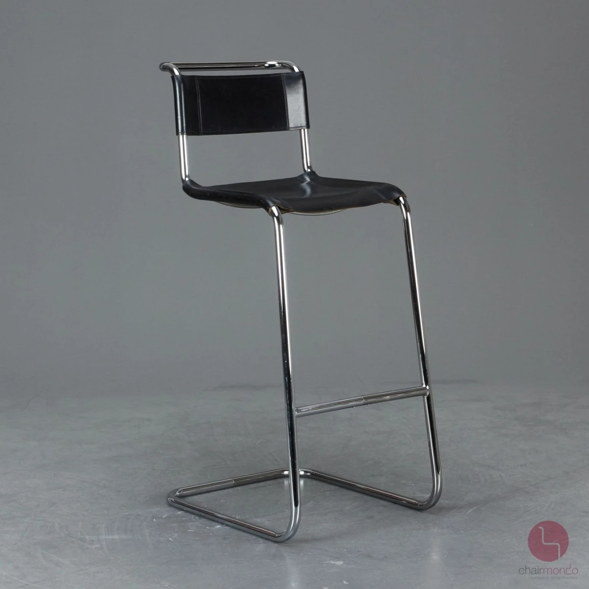 Thonet S39 Freischwinger Barstuhl in Leder Schwarz gebraucht Thonet S39 Freischwinger Barstuhl in Leder Schwarz gebraucht