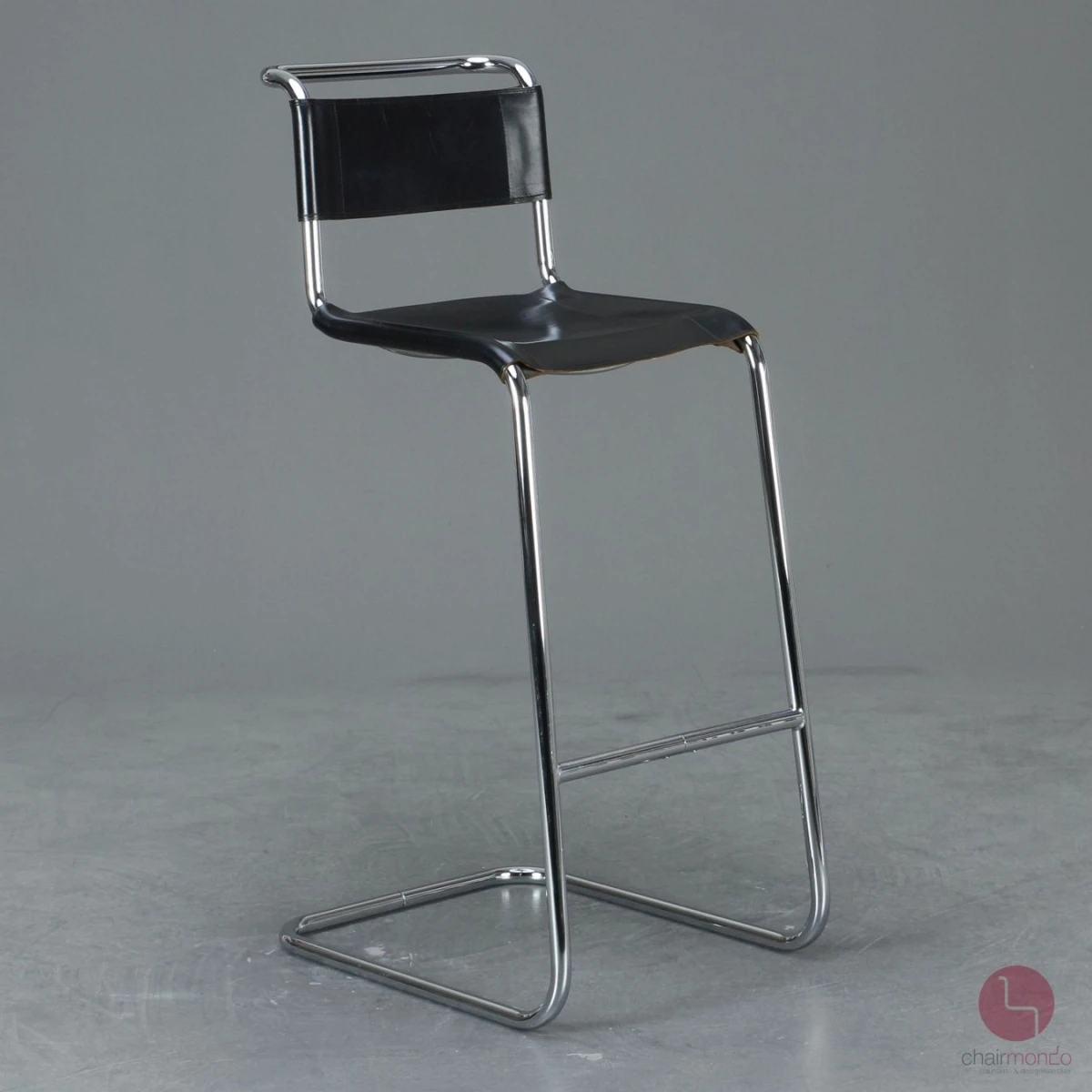 Thonet S39 Freischwinger Barstuhl in Leder Schwarz gebraucht Thonet S39 Freischwinger Barstuhl in Leder Schwarz gebraucht