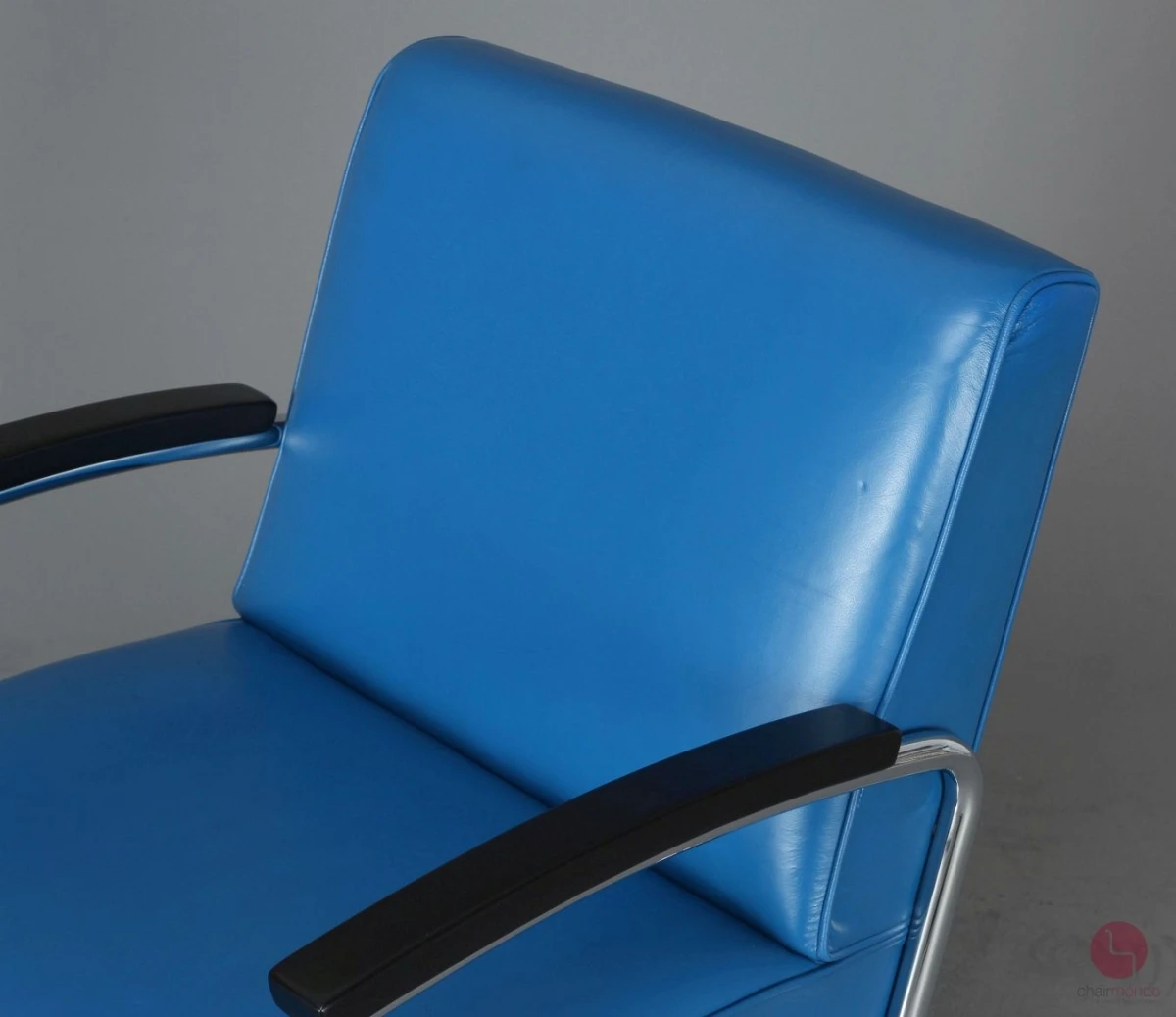 Thonet S411 Lounge Freischwinger Sessel Leder Blau gebraucht Thonet S411 Lounge Freischwinger Sessel Leder Blau gebraucht