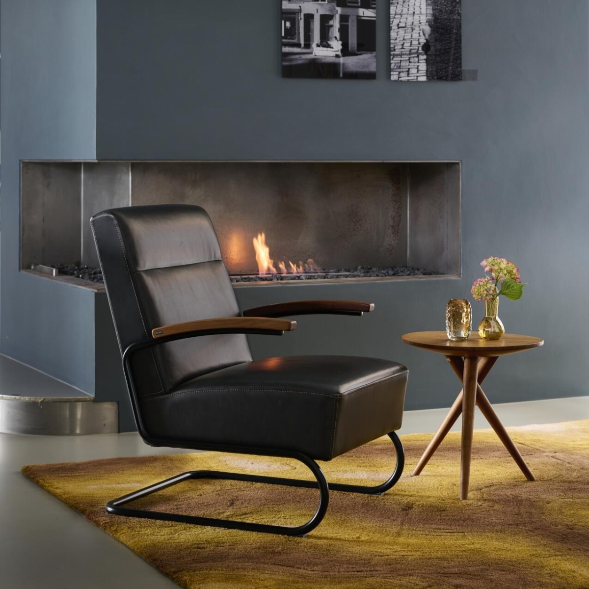 Thonet S412 Stoff Sessel + 1025 Beistelltisch gratis