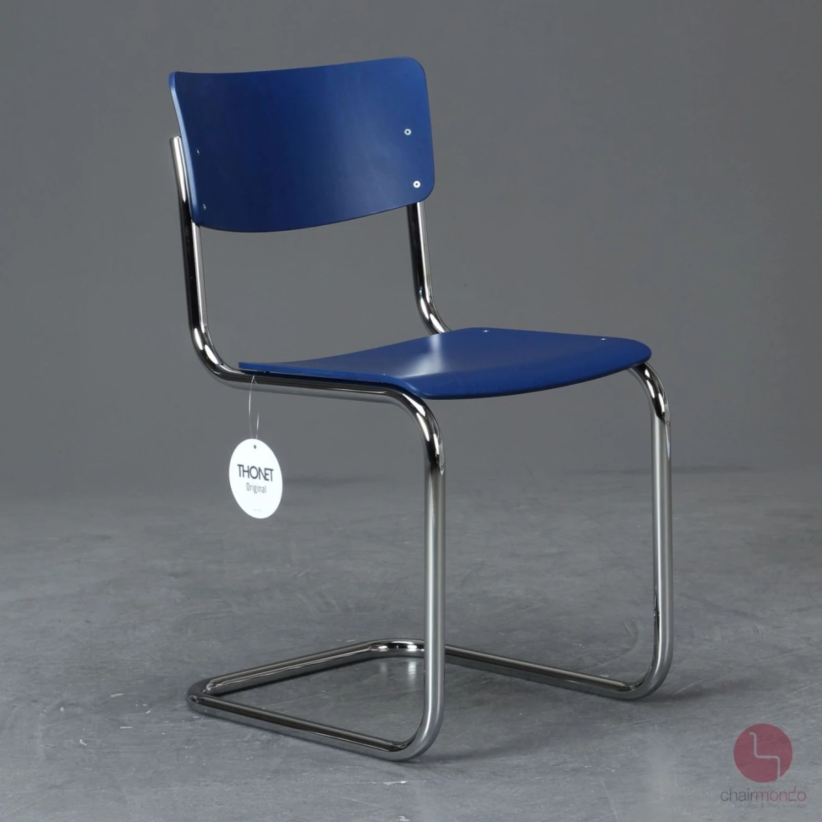 Thonet S43 Freischwinger schwarz gebeizt Stahlrohr verchromt Thonet S43 Freischwinger schwarz gebeizt Stahlrohr verchromt