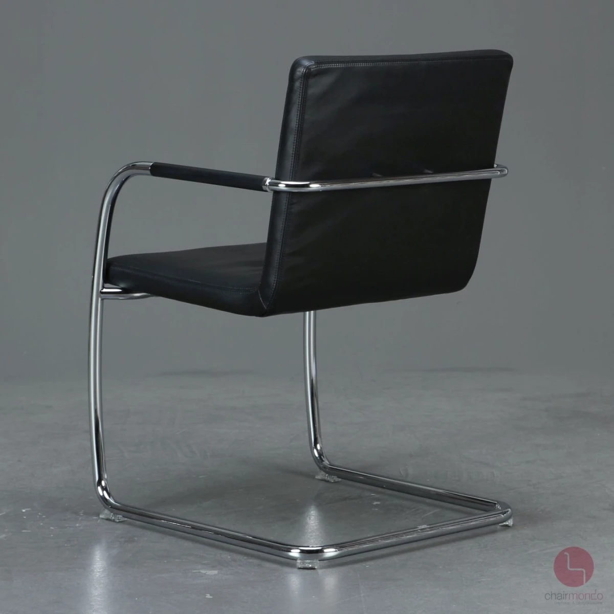Thonet S60 Freischwinger Bürostuhl Leder Schwarz gebraucht Thonet S60 Freischwinger Bürostuhl Leder Schwarz gebraucht