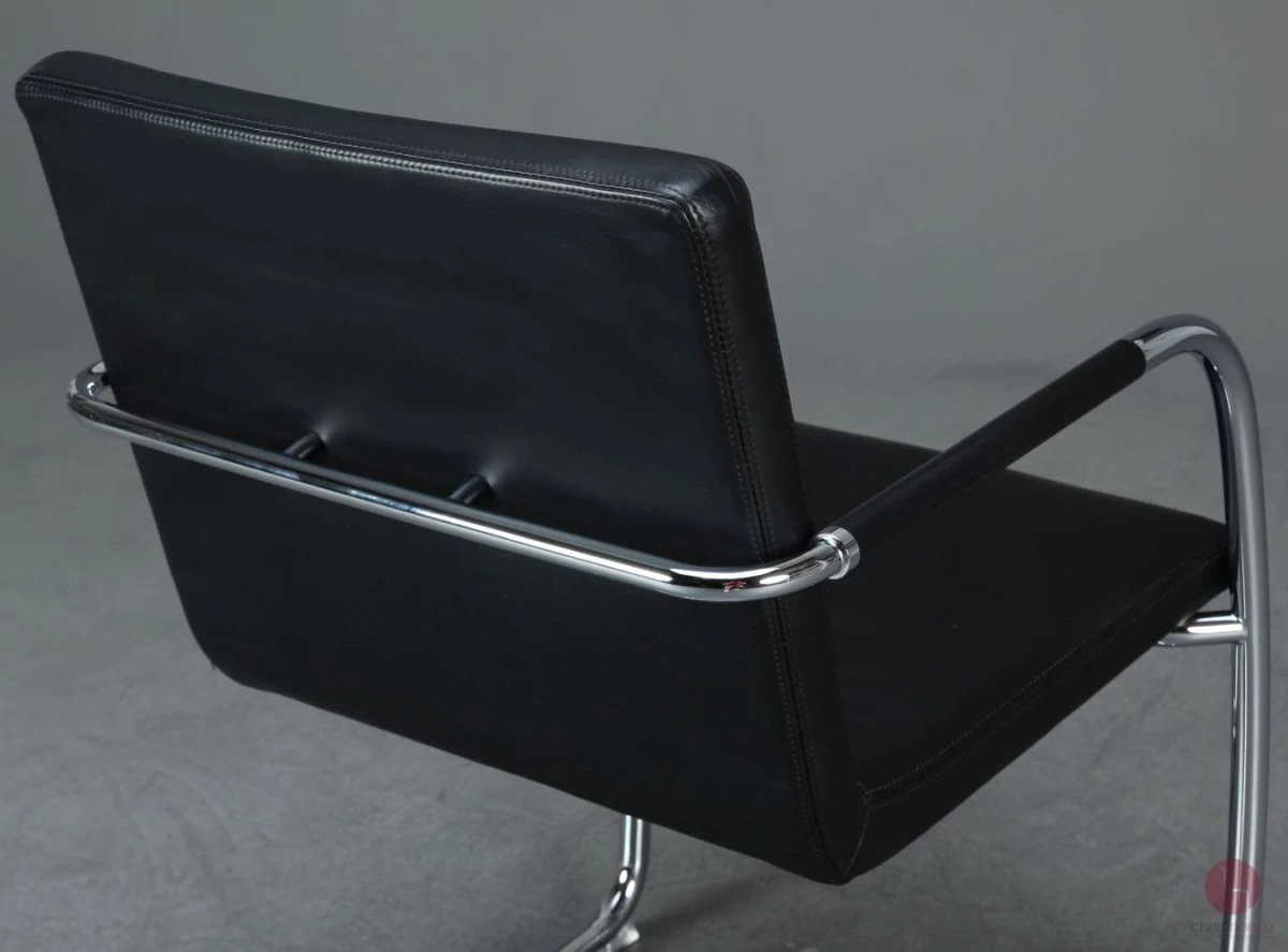 Thonet S60 Freischwinger Bürostuhl Leder Schwarz gebraucht Thonet S60 Freischwinger Bürostuhl Leder Schwarz gebraucht