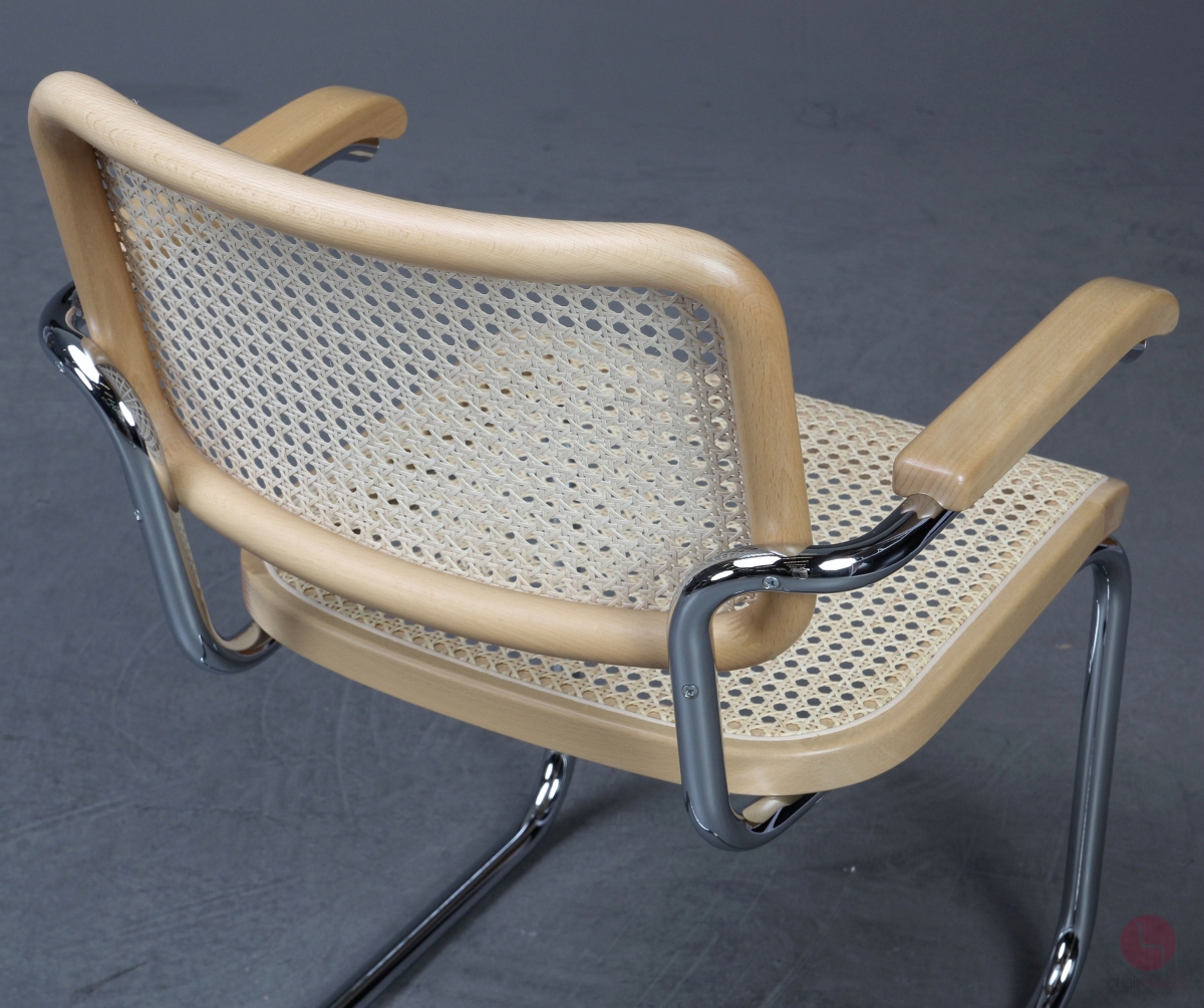 Thonet S64 Freischwinger Buche klar lackiet Wiener Geflecht erneuert