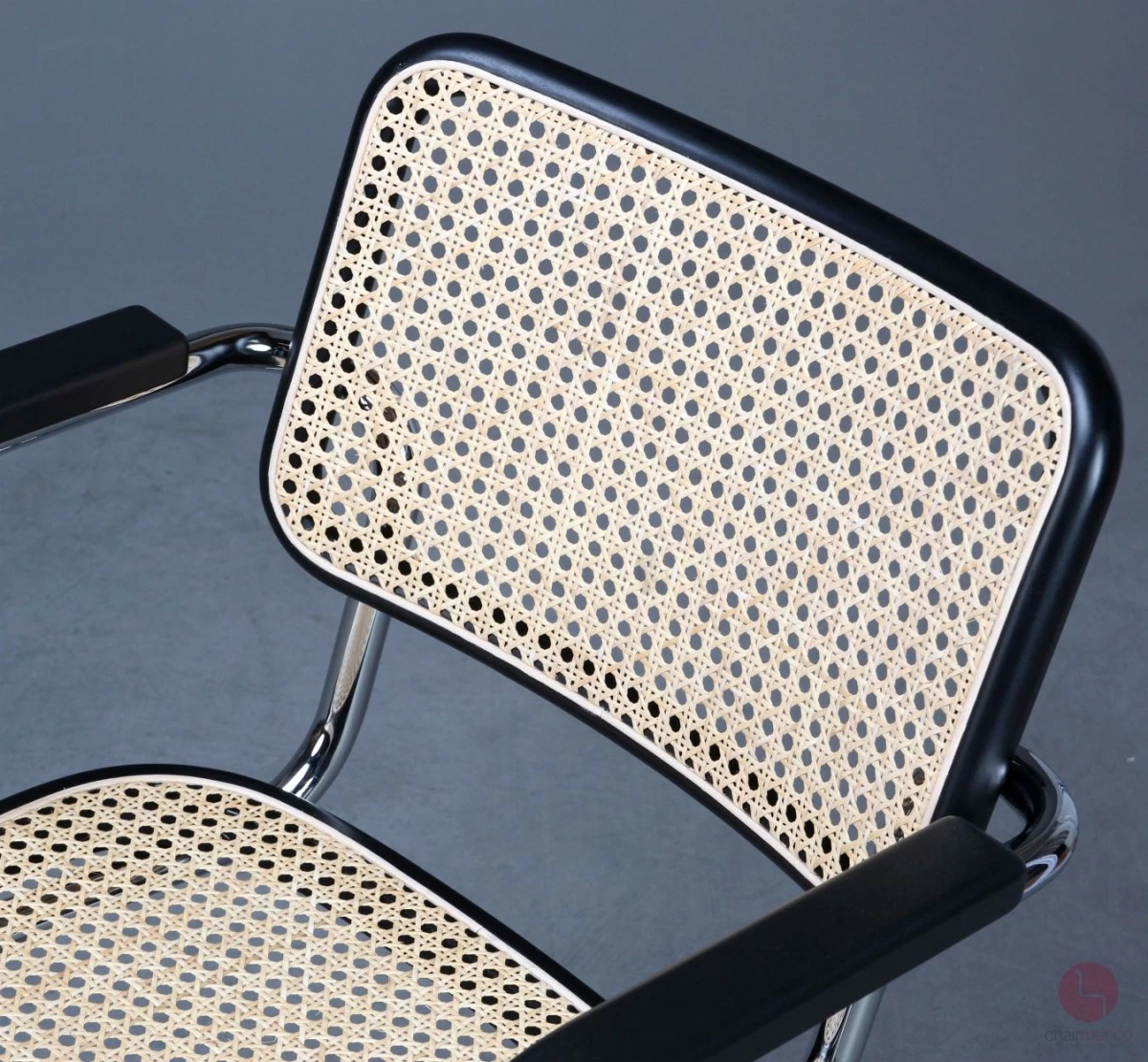 Thonet S64 Freischwinger Schwarz mit erneuertem Wiener Geflecht gebraucht