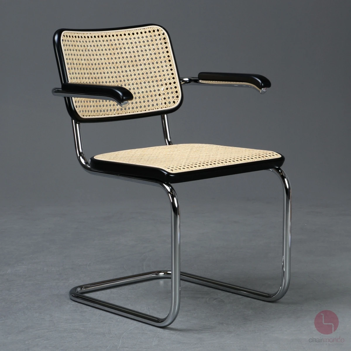 Thonet S64 Freischwinger Schwarz mit erneuertem Wiener Geflecht gebraucht Thonet S64 Freischwinger Schwarz mit erneuertem Wiener Geflecht gebraucht